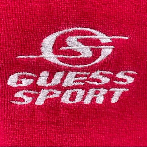 Vintage 80's/90's GUESS SPORT Streetwear USA Velour Baggy Sweatshirt XL - Picture 4 of 8